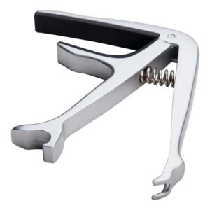 JOYO JCP-02 Capo for Acoustic and Electric Guitars – Silver with Bottle Opener and Bridge Pin Puller